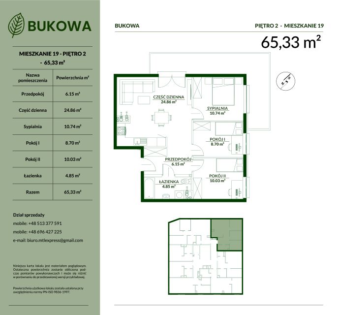 Mieszkanie Kopernika, ul. Bukowa 29