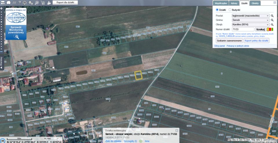 Działka budowlana Karolino