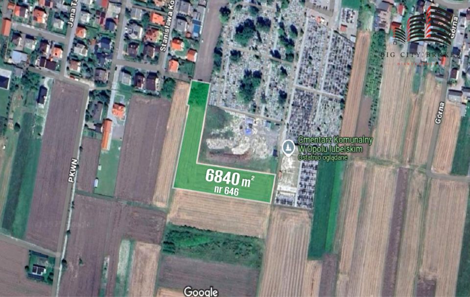 Działka usługowa Opole Lubelskie