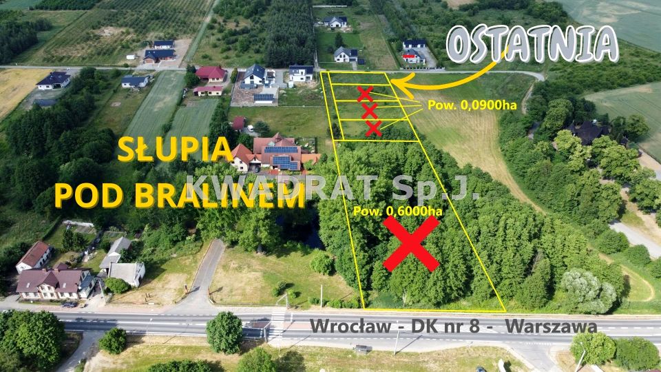 Działka inwestycyjna Słupia pod Bralinem