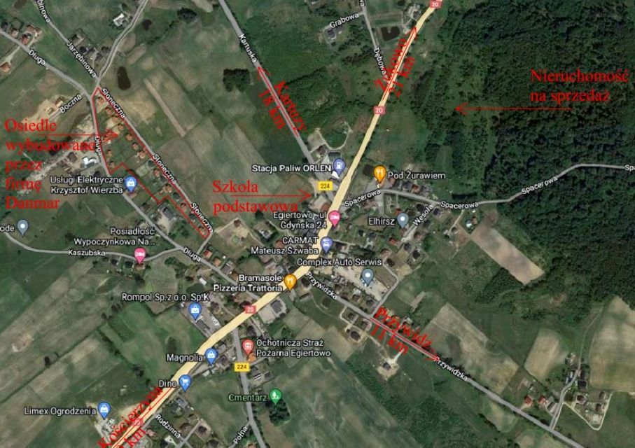 Działka budowlana Egiertowo