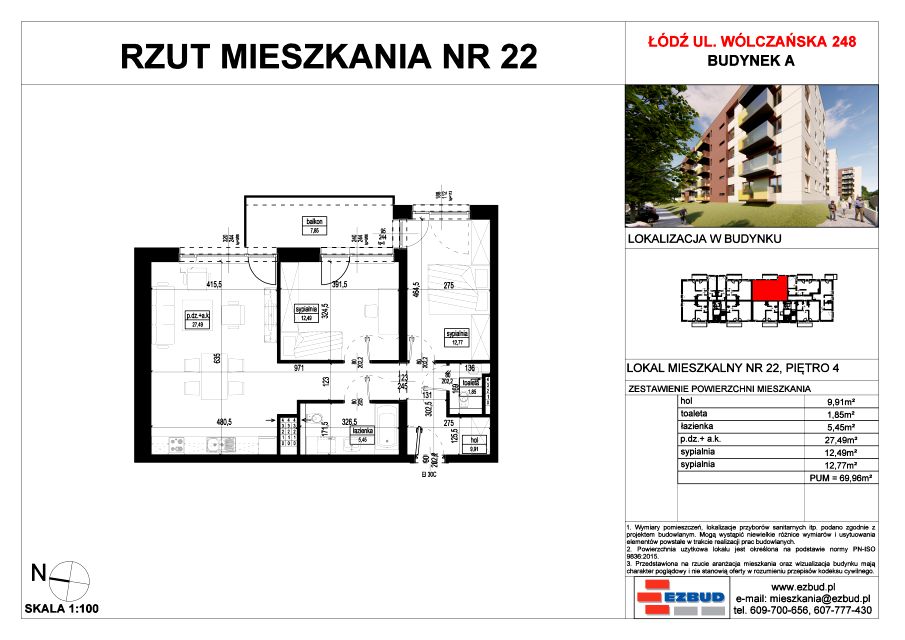 Mieszkanie Górniak, ul. Wólczańska 248