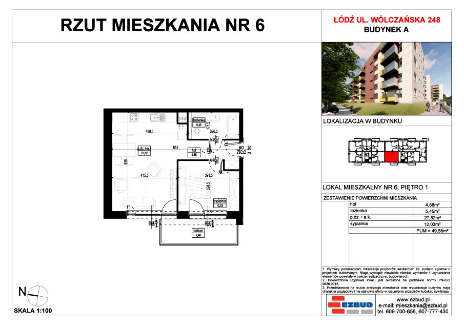 Mieszkanie Górniak, ul. Wólczańska 248