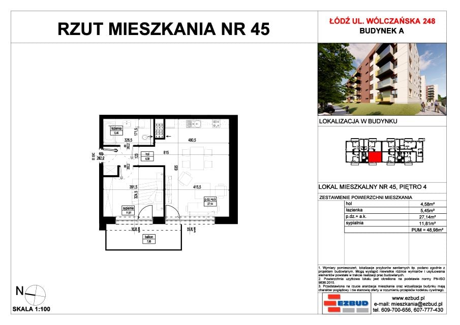 Mieszkanie Górniak, ul. Wólczańska 248