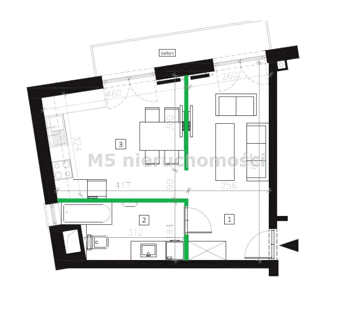 Mieszkanie apartamentowiec Kraków