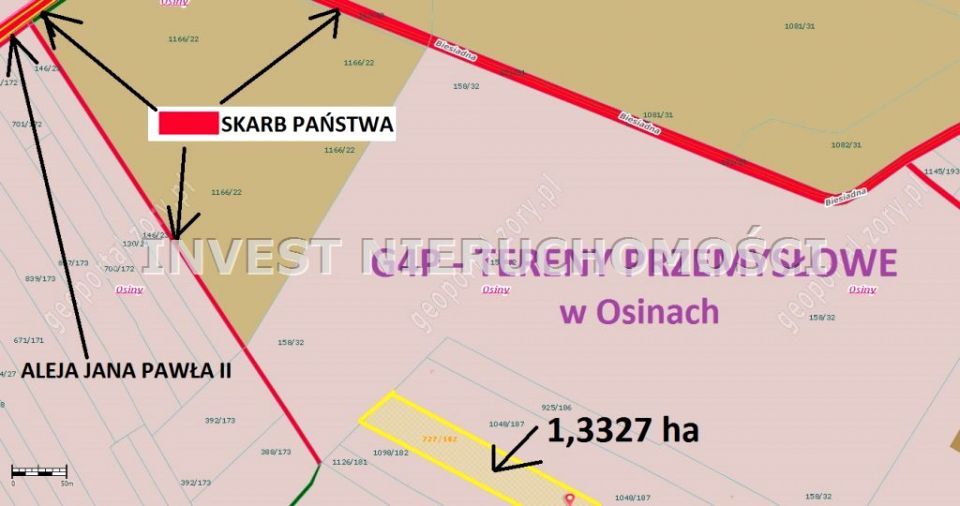Działka inwestycyjna Żory