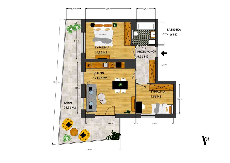 Mieszkanie apartamentowiec Kraków