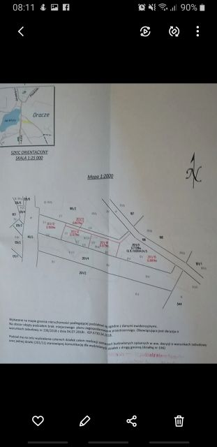 Działka budowlano-rolna Oracze