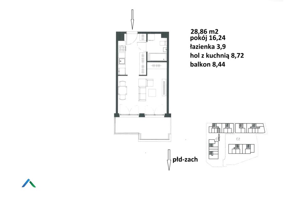 Mieszkanie apartamentowiec Kraków