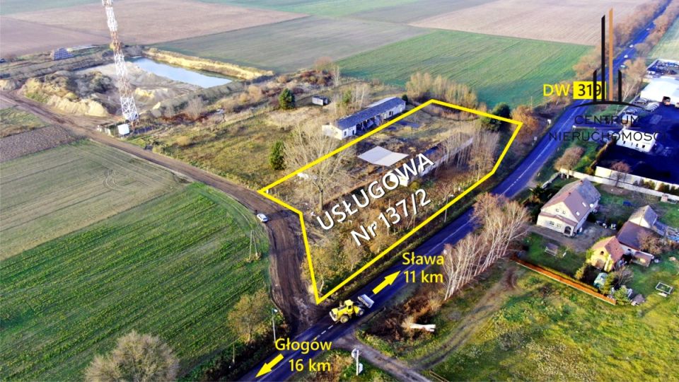 Działka usługowa Krzepielów