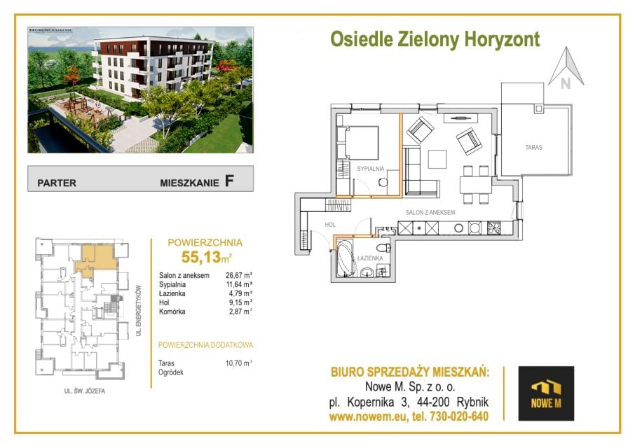 Mieszkanie Orzepowice, ul. św. Józefa 94