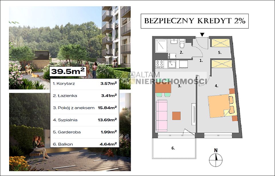 Mieszkanie przy lesie