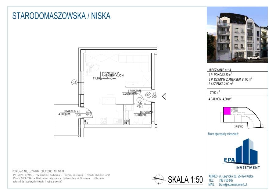 Mieszkanie Centrum, ul. Starodomaszowska 38