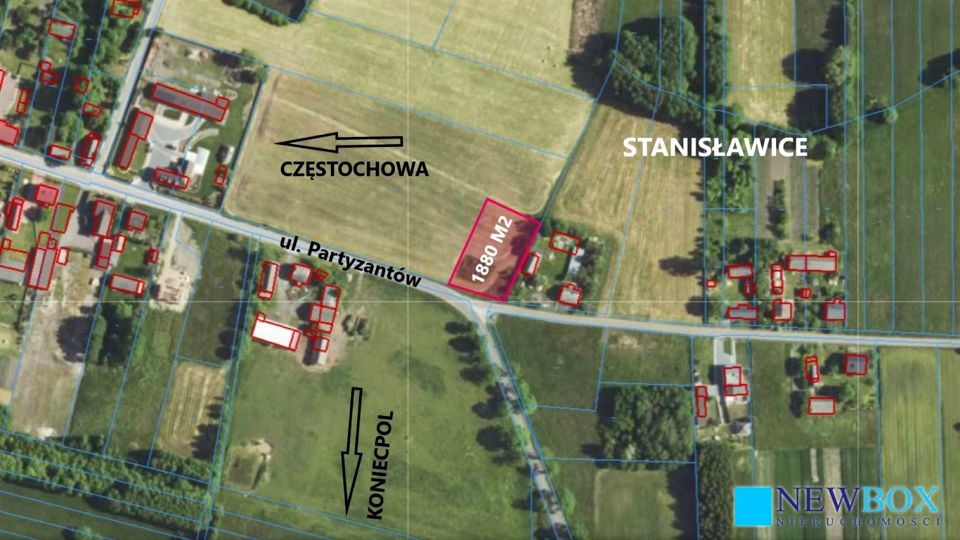 Działka usługowa Stanisławice