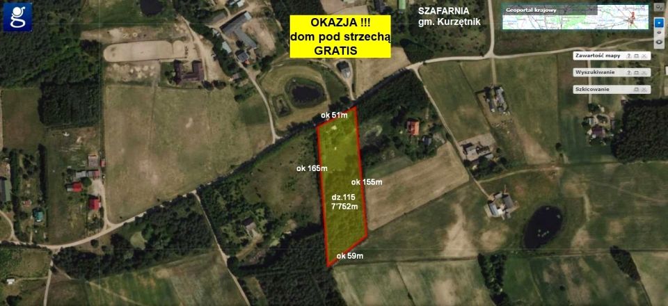 Działka rekreacyjna Szafarnia