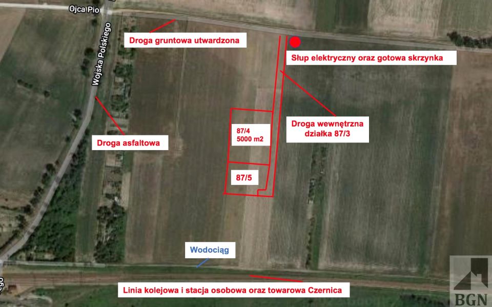 Działka przemysłowa Czernica sprzedam