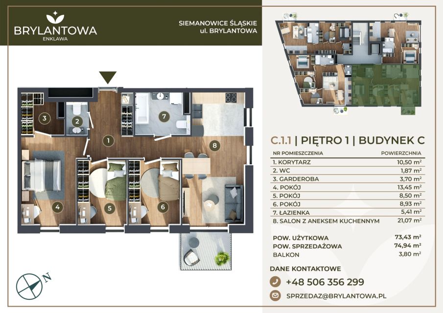 Mieszkanie Bytków, ul. Brylantowa