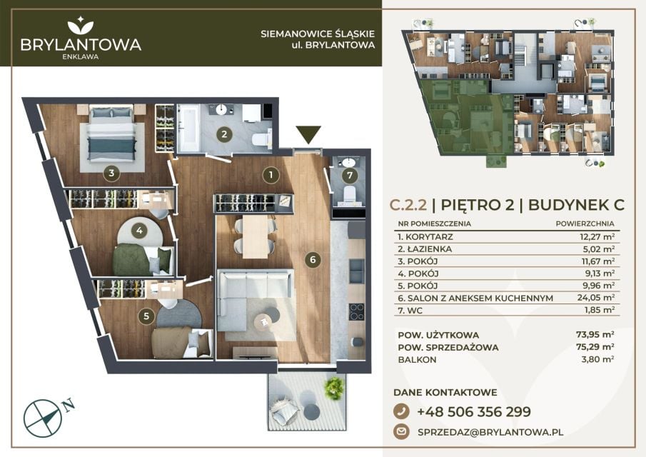 Mieszkanie Bytków, ul. Brylantowa