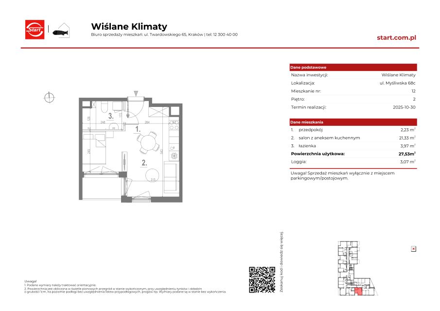 Mieszkanie Płaszów, ul. Myśliwska 68C