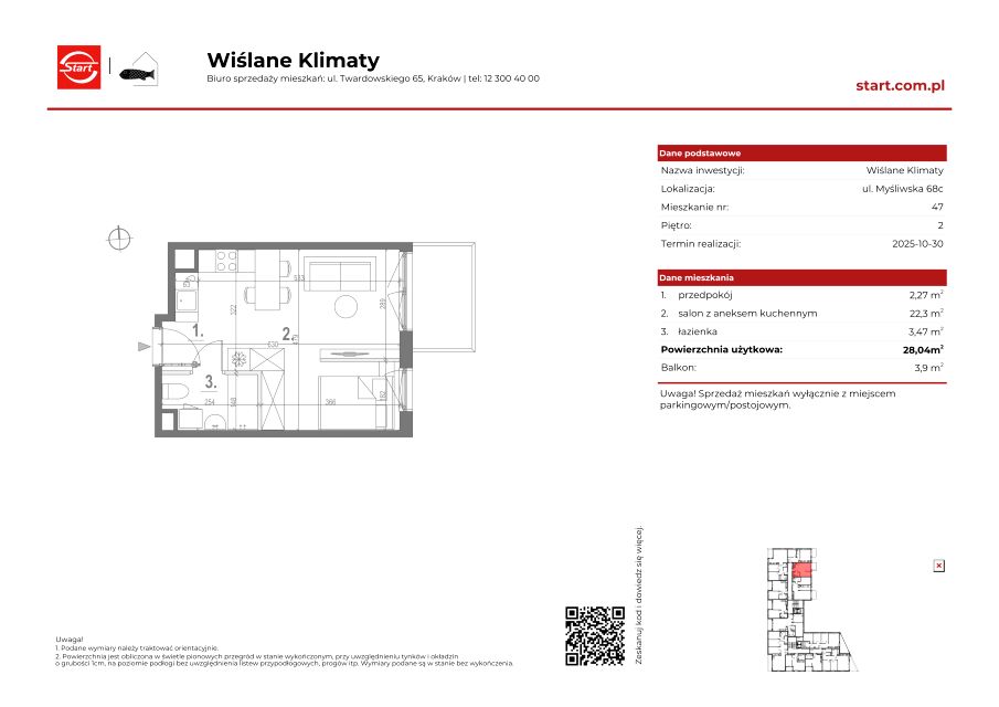 Mieszkanie Płaszów, ul. Myśliwska 68C
