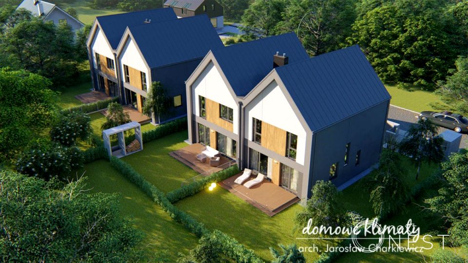 Dom z balkonem