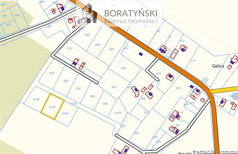 Działka budowlana Golica