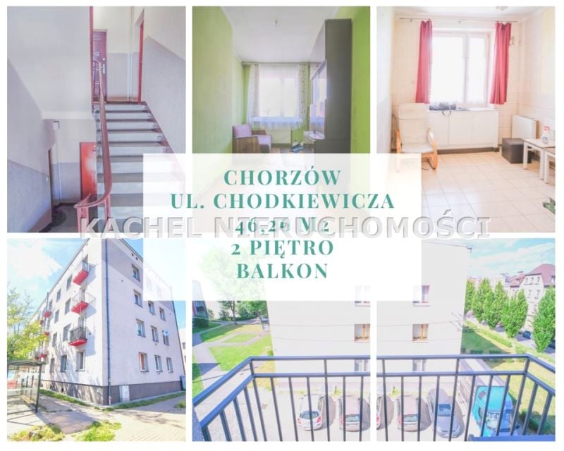 Chorzów Batory 2 Pokoje 2 Piętro, Balkon, 46,26m2 Ul. Chodkiewicza