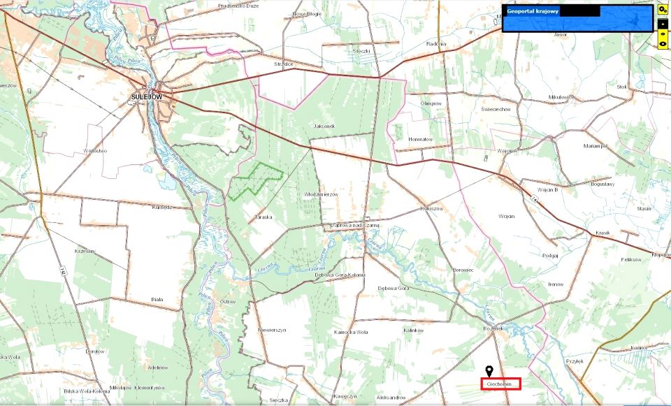 Działka budowlano-rolna Ciechomin