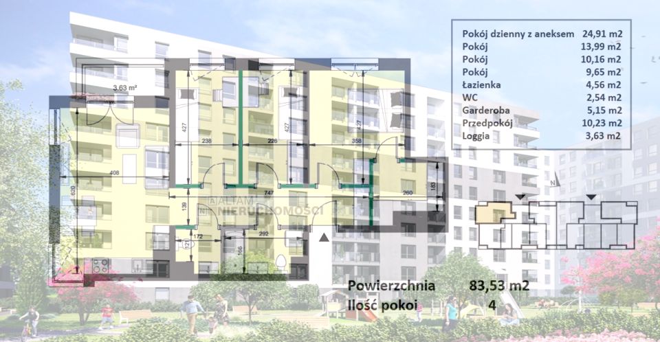 Mieszkanie blok mieszkalny Kraków