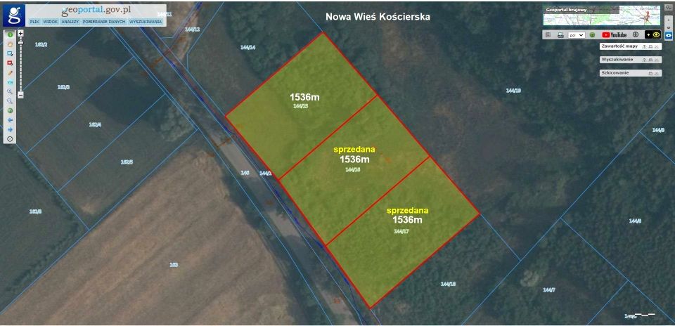 Działka Nowa Wieś Kościerska