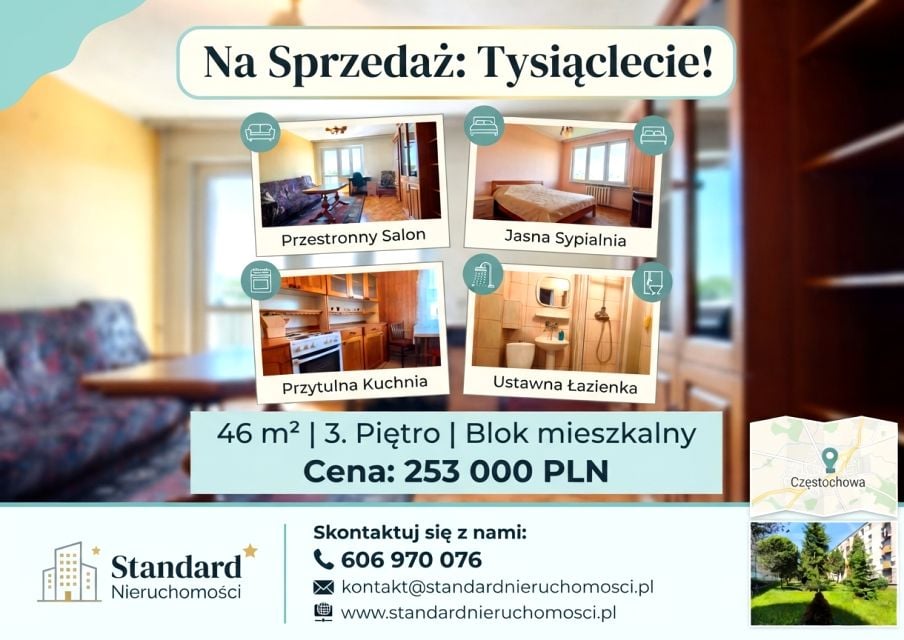Mieszkanie – Częstochowa, Osiedle PCK, Tysiąclecie