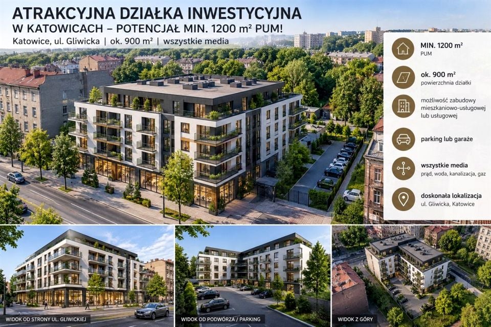 Działka inwestycyjna Katowice