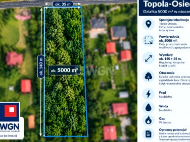 Działka budowlana Topola-Osiedle