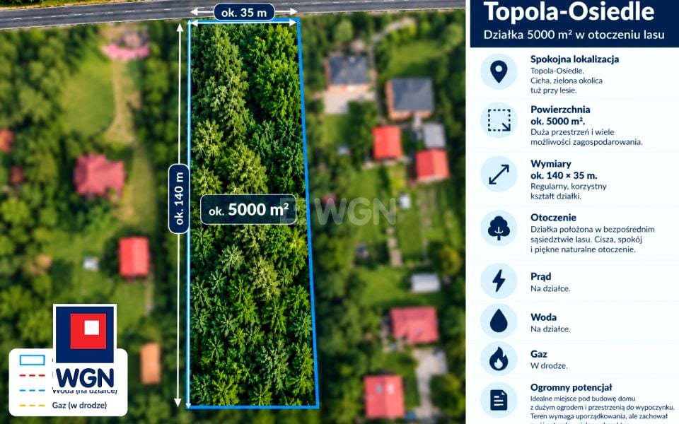 Działka budowlana Topola-Osiedle