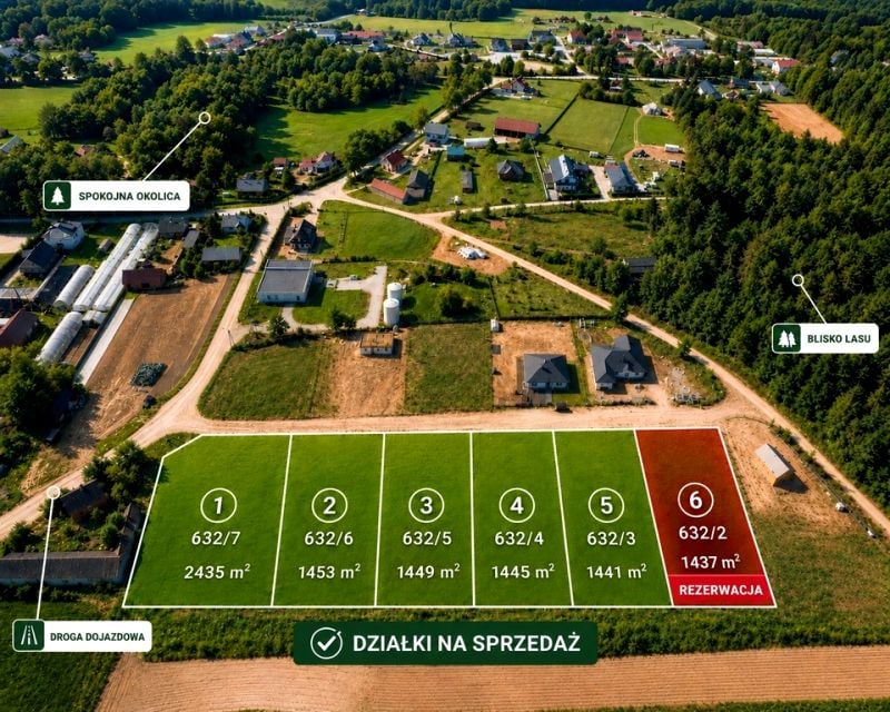 Sprzedam działkę Drozdowo - 2 435 m²