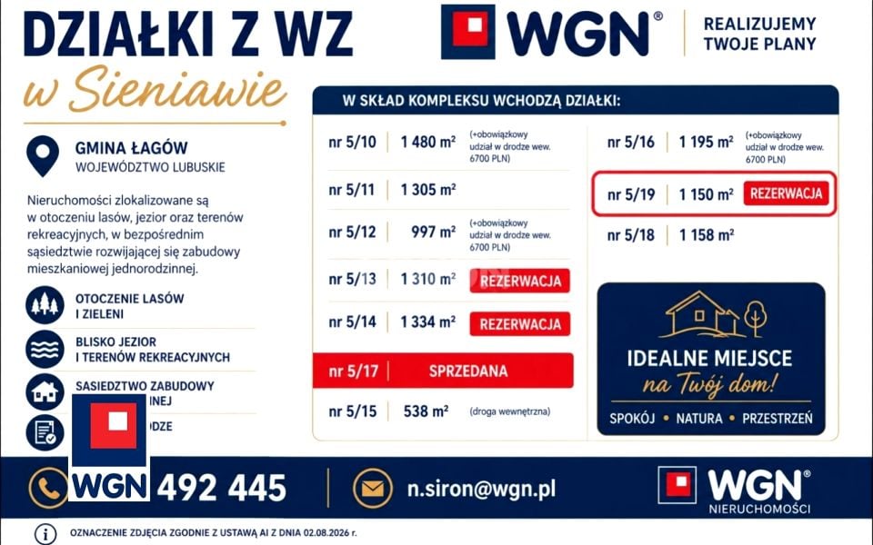 Działka budowlana Sieniawa sprzedam