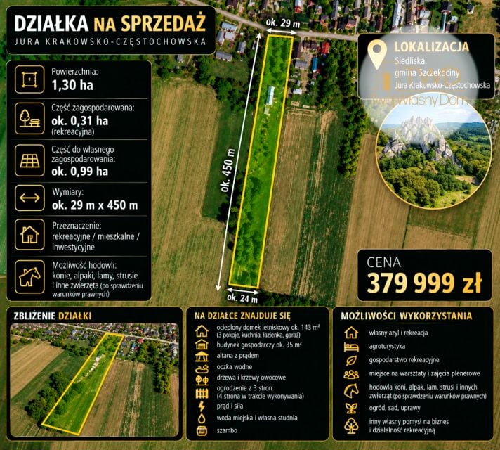 Działka budowlana Siedliska