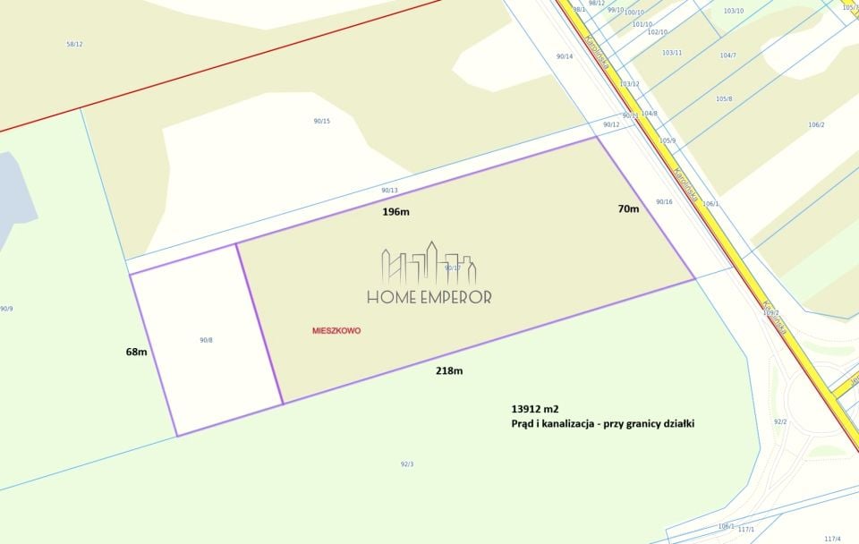 Działka rolna Mieszkowo