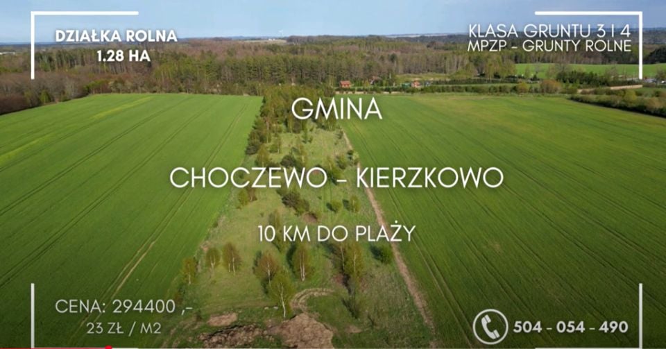 Działka rolna CHOCZEWO