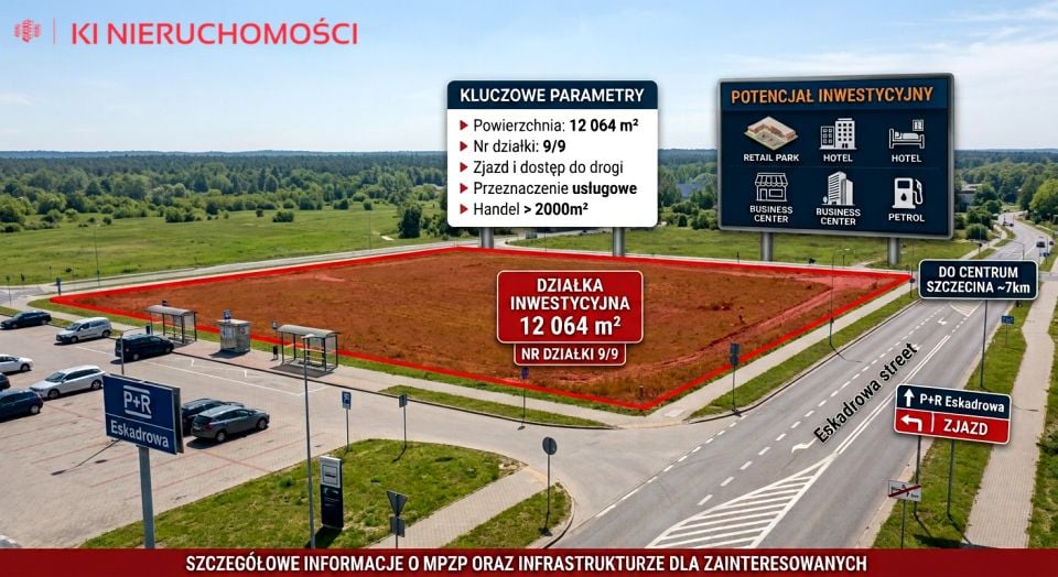 Działka inwestycyjna Szczecin