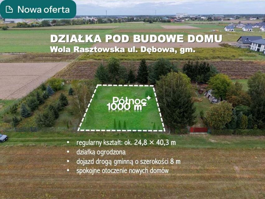 Działka budowlana Wola Rasztowska