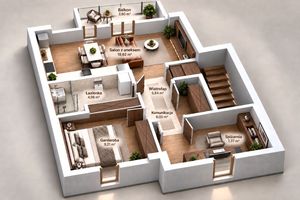 Apartament, ul. Myśliwska