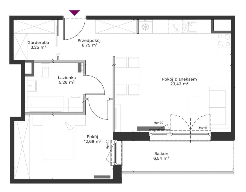 Mieszkanie na sprzedaż, 2 pokoje, 51 m², Wola Duchacka Kraków