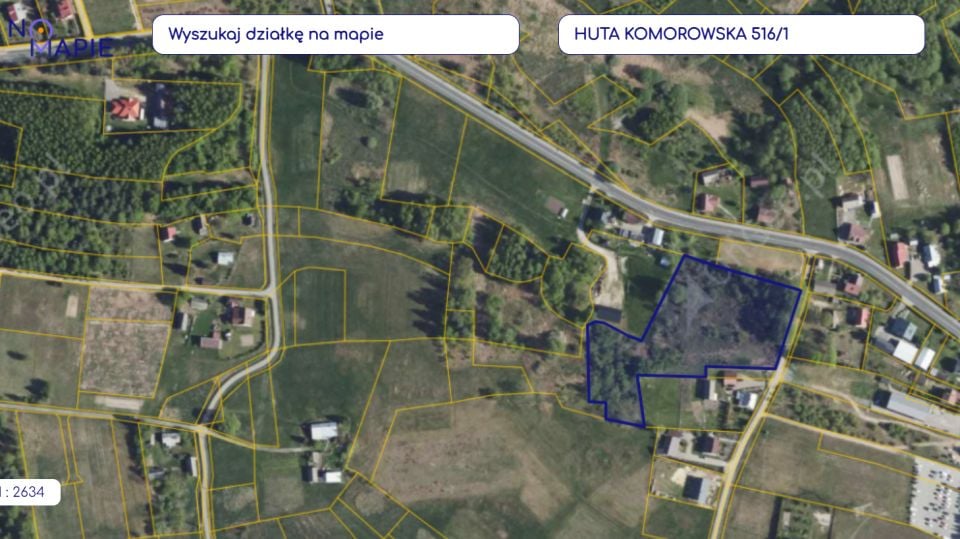 Działka rolno-leśna Huta Komorowska sprzedam