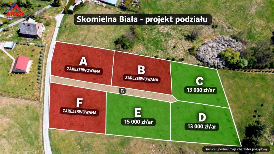 Działka Skomielna Biała
