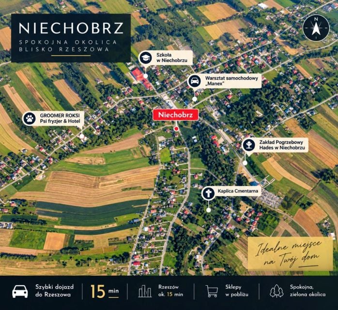 Działka budowlana Niechobrz