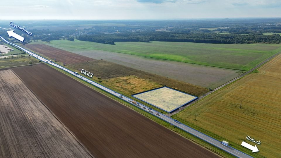 Działka usługowa Kłobuck