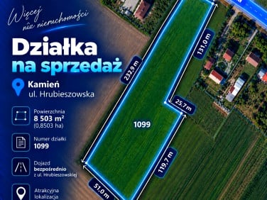 Działka budowlano-rolna Kamień