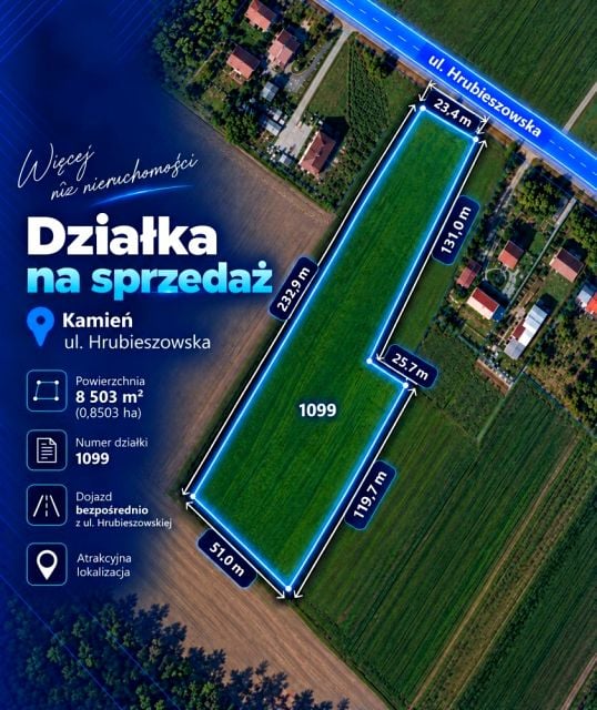 Działka budowlano-rolna Kamień
