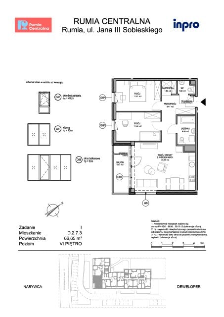 Mieszkanie na sprzedaż, 3 pokoje, 67 m², Zagórze Rumia